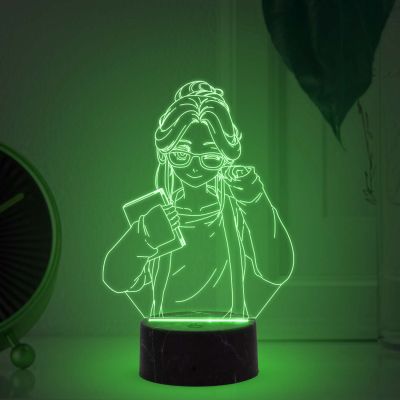 3D Illusion Anime Girl Night Lamp with Automatic Color Changing Light Gifts for anime girl Lover